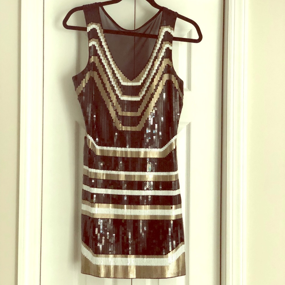 Express sequin evening dress